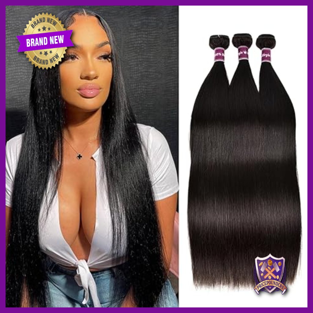 Brazilian Virgin Hair Extensions 3 Bundles 18-22 Inch Straight Human Hair